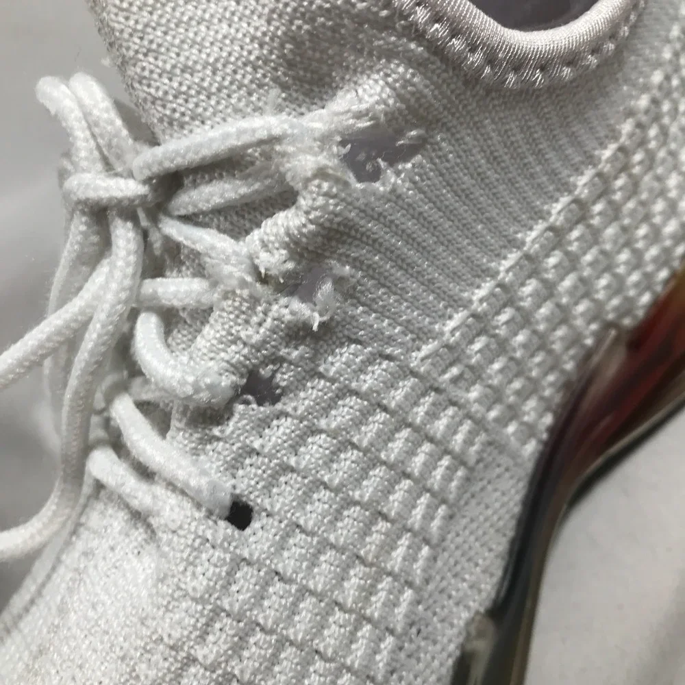 Wanted Dash White Sneaker Shoe Rainbow Sole Womens US 7.5 See Pics